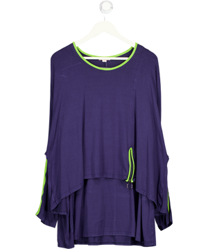 Annalisa Blue Tunic Top With Zip Detal UK 28