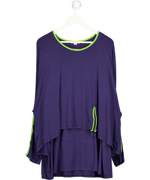 Annalisa Blue Tunic Top With Zip Detal UK 28