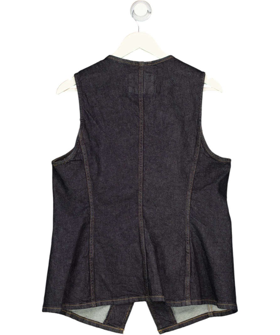 M&S Blue Button Through Waistcoat UK 16
