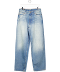 Weekday Blue Rail Mid Rise Loose Wide Leg Jeans W30