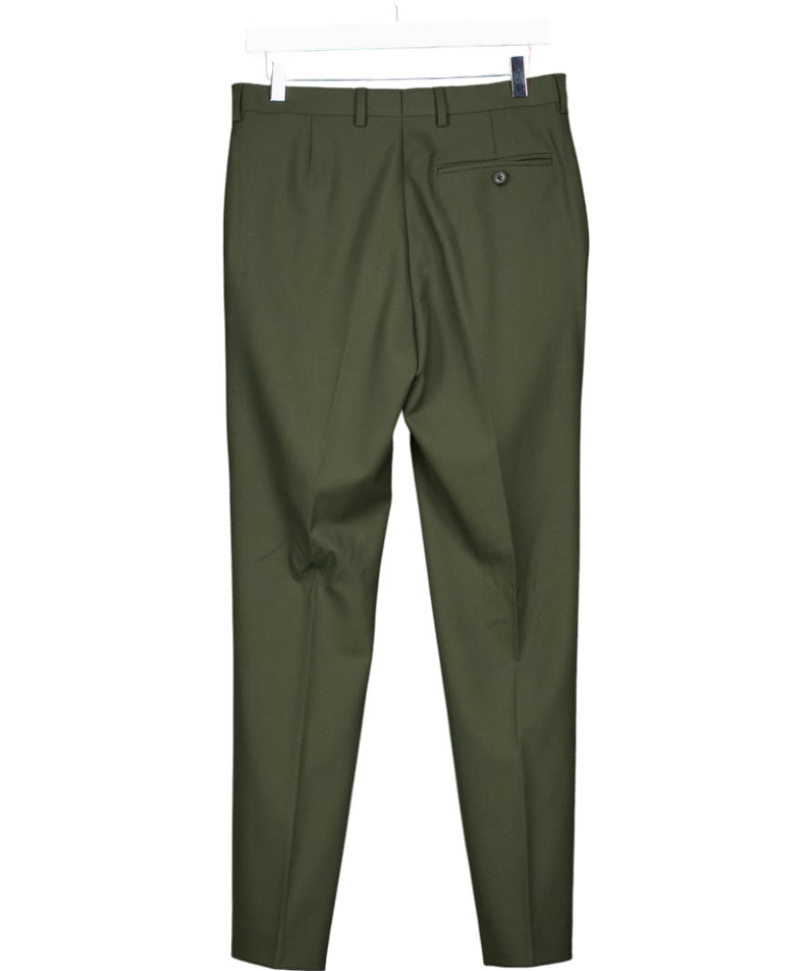 M&S Green Slim Fit Machine Washable Suit Trousers UK 30