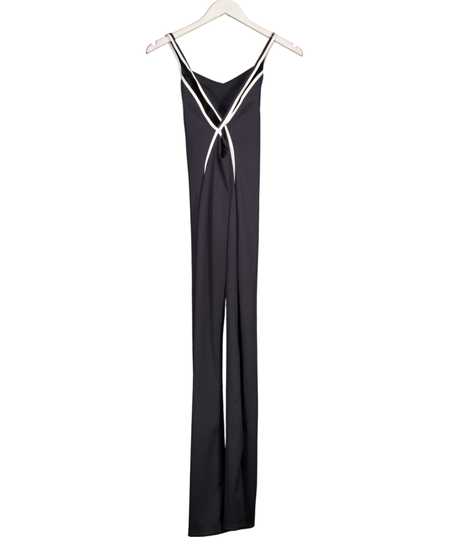 Oysho Black Comfortlux Ring Detail Flare Jumpsuit UK S