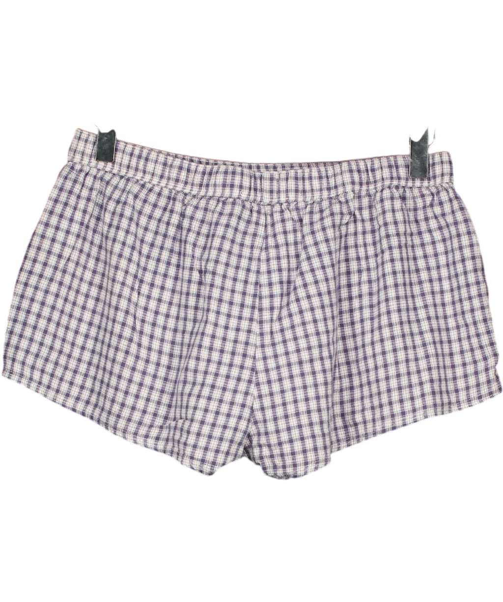 Brandy Melville Blue Poppy Plaid Shorts UK XS