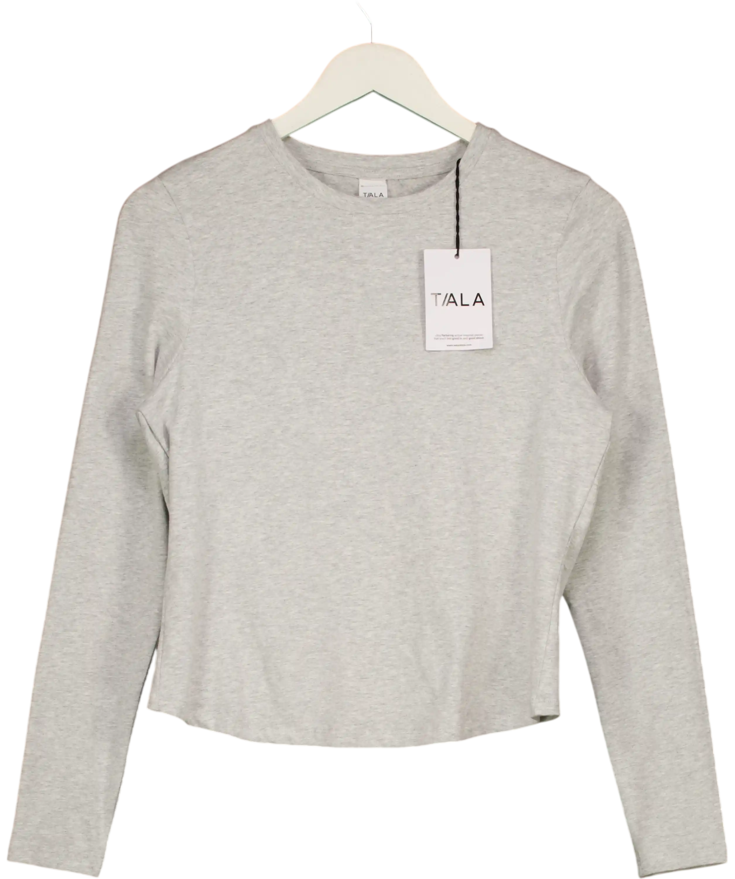 TALA Grey Asymmetric Ruched Long Sleeve Top UK XL