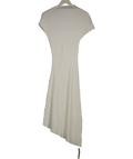 Commense White Textured Knit Midi Dress UK XS