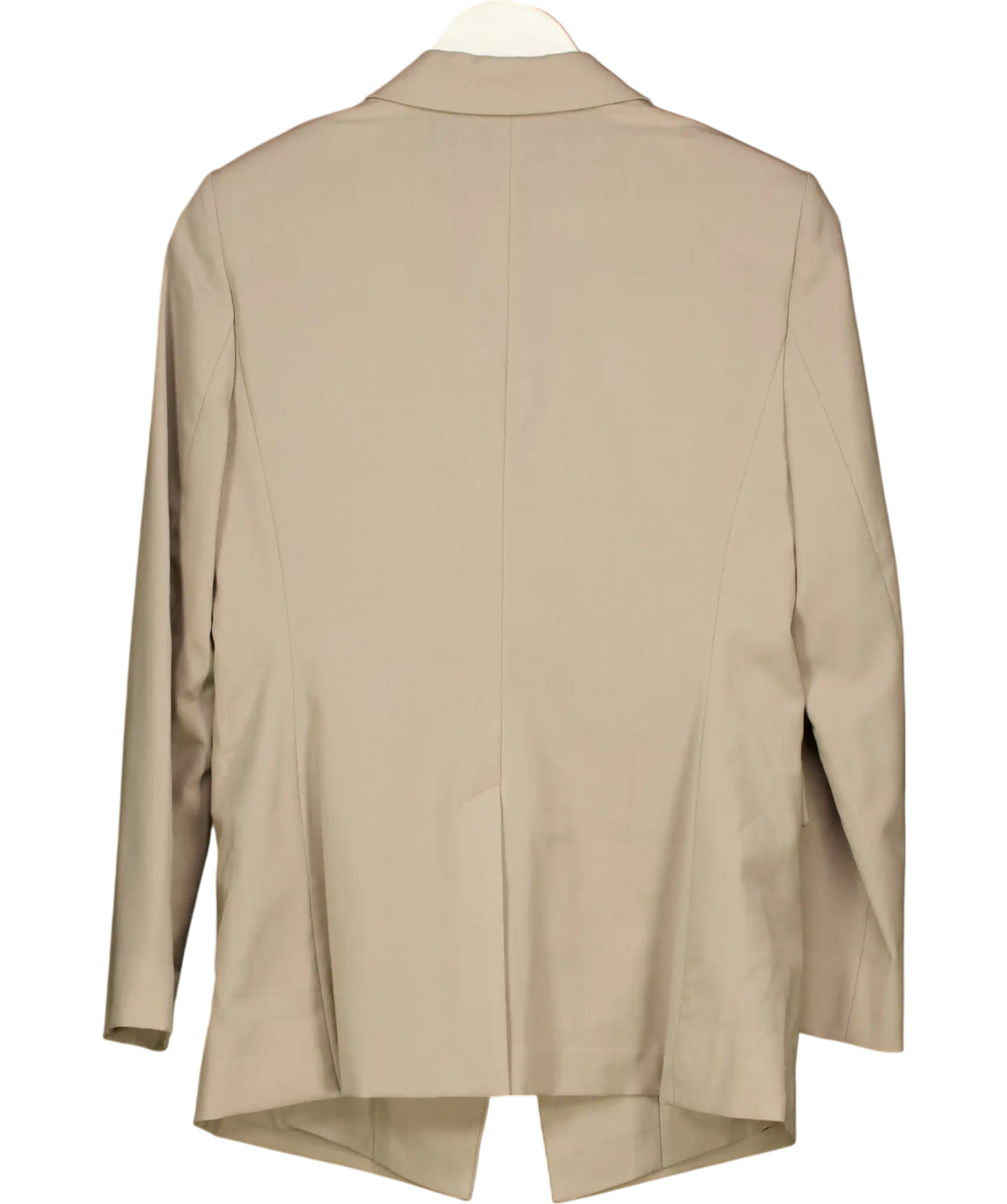 GLORIA Wool Blend Single Breasted Blazer Beige UK M