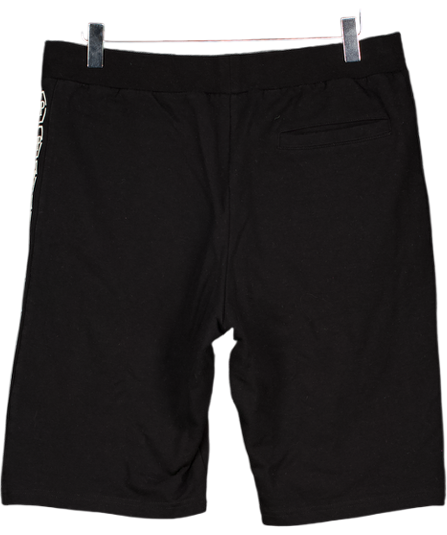 PHILIPPE PLEIN Black Junior Logo-plaque Shorts 16 Years
