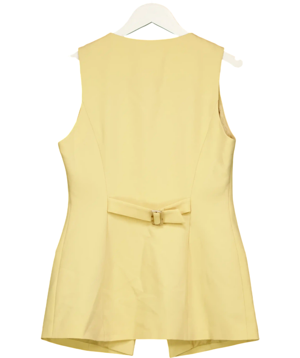 Aligne Butter Yellow Leo Buttondown Waistcoat Top UK 10