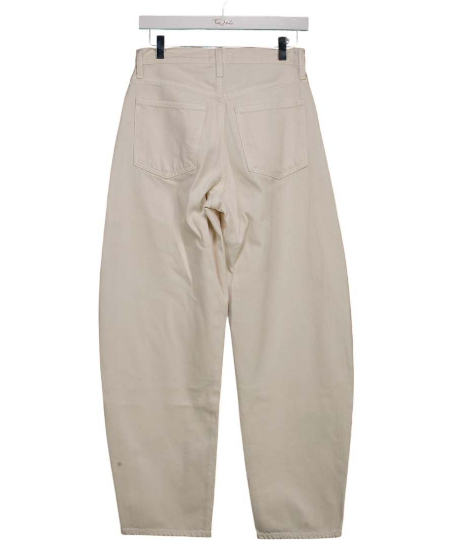 AGOLDE Cream Barrel Leg Jeans W25
