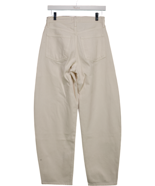 AGOLDE Cream Barrel Leg Jeans W25