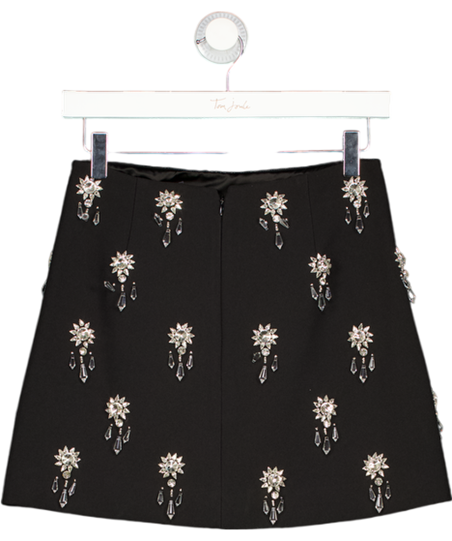 ODDMUSE Black Crystal Embellished Mini Skirt UK XS