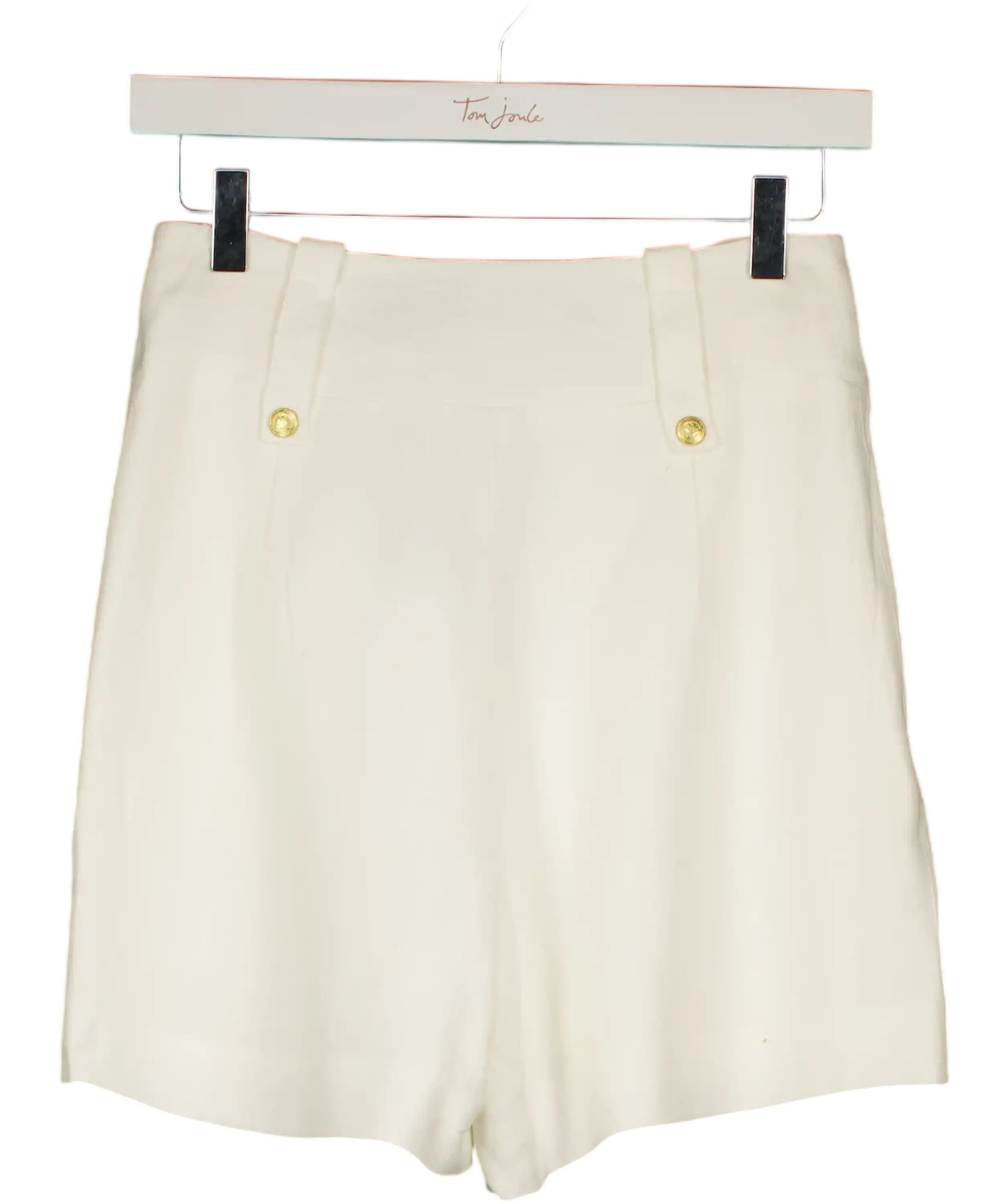 HOLLAND COOPER Ivory White Linen Blend Tailored Shorts UK 6