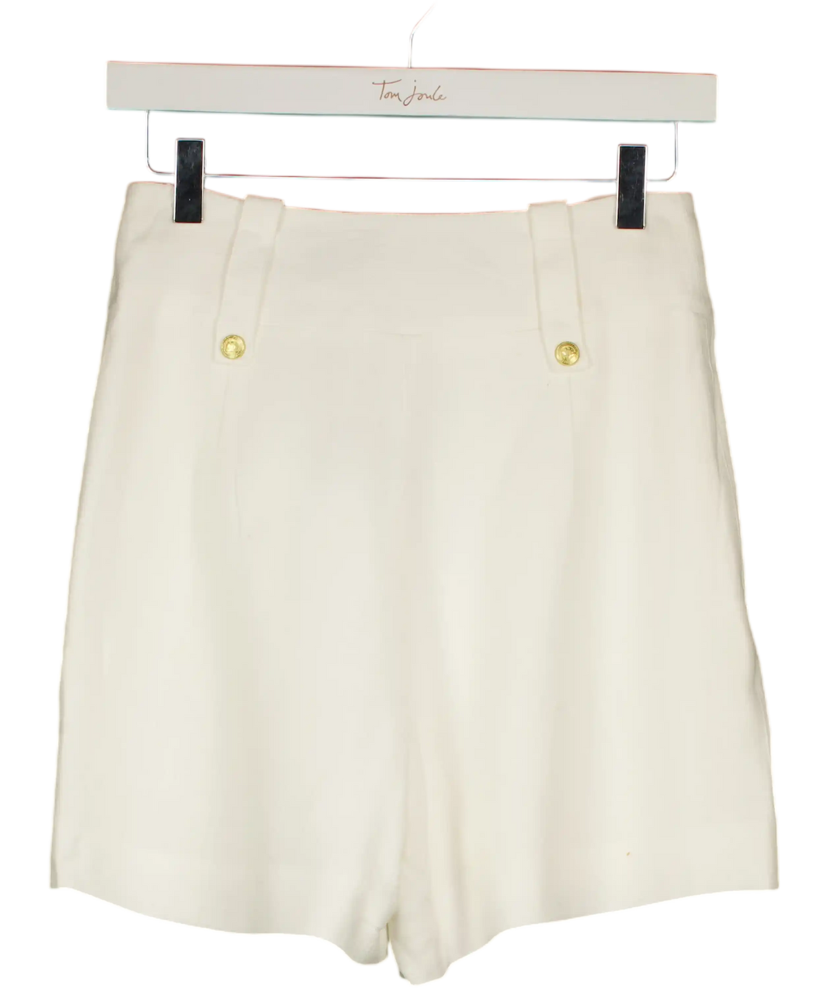 HOLLAND COOPER Ivory White Linen Blend Tailored Shorts UK 6