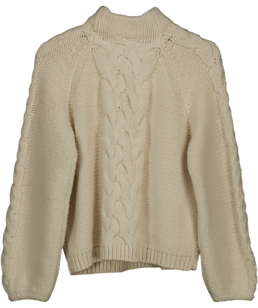 Mint Velvet Cream Cable Knit Jumper UK S