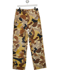 ZARA Brown Abstract Camo Relaxed Carpenter Trousers W29