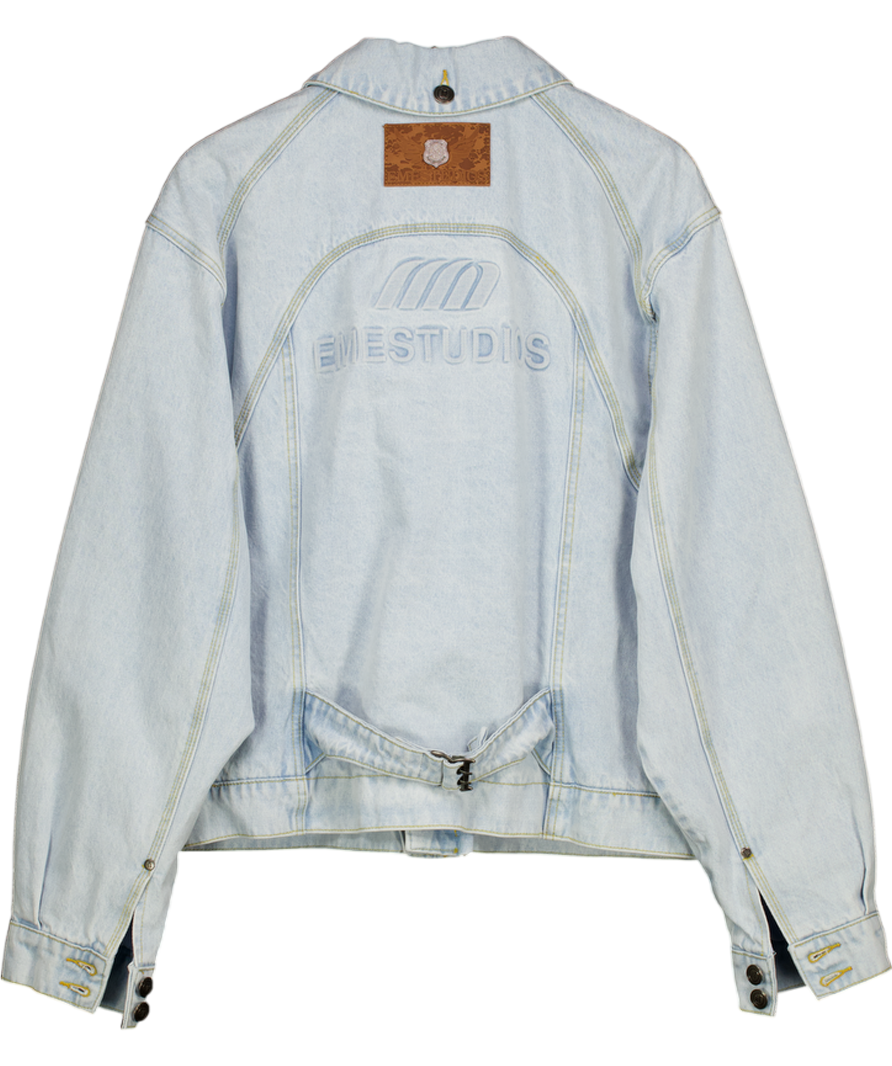 EMESTUDIOS Blue Eddy Pale Denim Boxy Jacket UK L