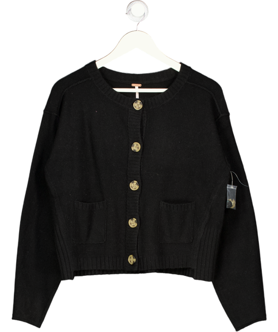 FREE PEOPLE Black Supersoft Luna Cardigan UK S