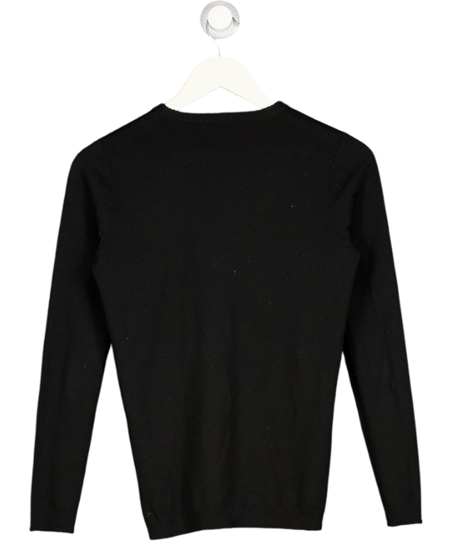 BELLA FREUD Black 100% Merino Wool Iconic  1970 Jumper UK XS