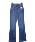 M&S Mid Blue High Rise Flare Jeans - Long Length UK 8