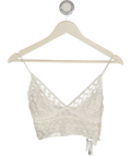 Free People White Cotton Lace Bralette Top UK XS