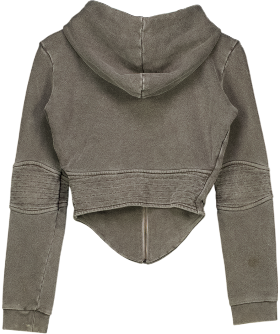 THE K LABEL Grey Tonik Corset Hoody In Granite/grey UK S