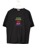 BALENCIAGA Black Oversized New Logo T-shirt UK XS