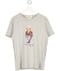 Polo Ralph Lauren Grey Cowboy Bear T Shirt UK L