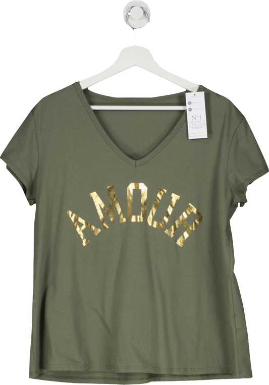 NO.1 George Street Green Cotton Amour T Shirt UK 12