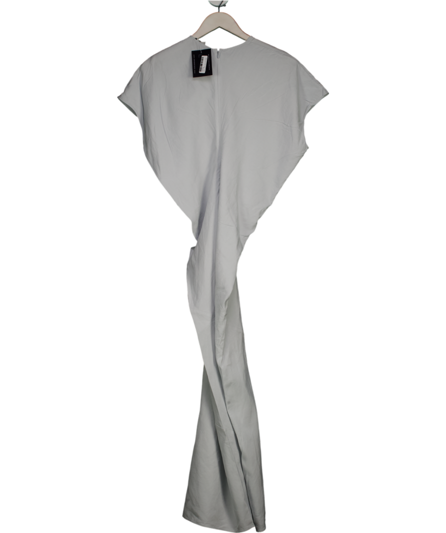 cos Grey / Blue Spiral Seam Maxi Dress UK 6