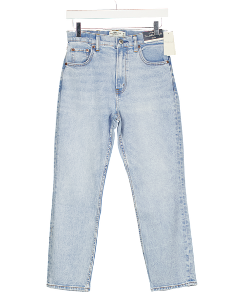 Abercrombie & Fitch Blue Curve Love Ultra High Rise Ankle Length Straight Leg Jeans W26