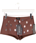 WHITE FOX Brown Solar Shade Sequin Shorts UK XS