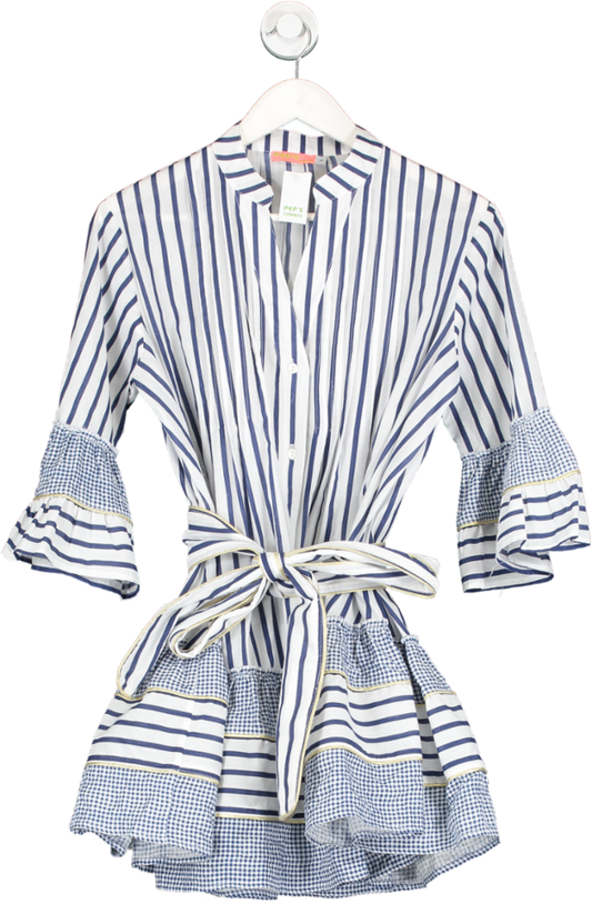 Peps White Pompadour Stripes DRESS UK S