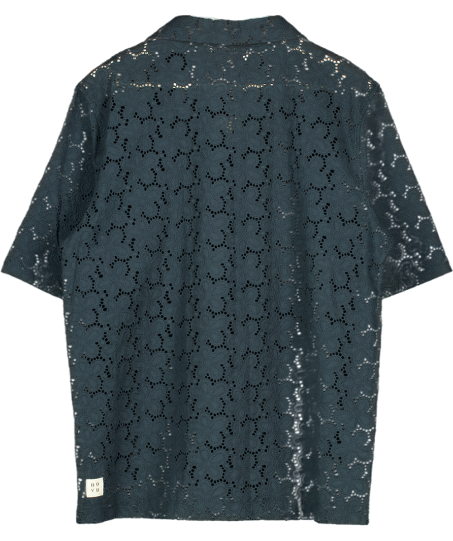 NOVU Contemporary Luxury Green 100% Cotton Shirt UK L