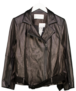 Amanda Wakeley Black Butter Soft Real Leather Jacket UK 8