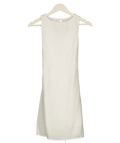 Andrea Tang White Draw String Summer Dress UK S