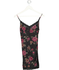 MOTEL Black Rose Print Mini Dress UK S