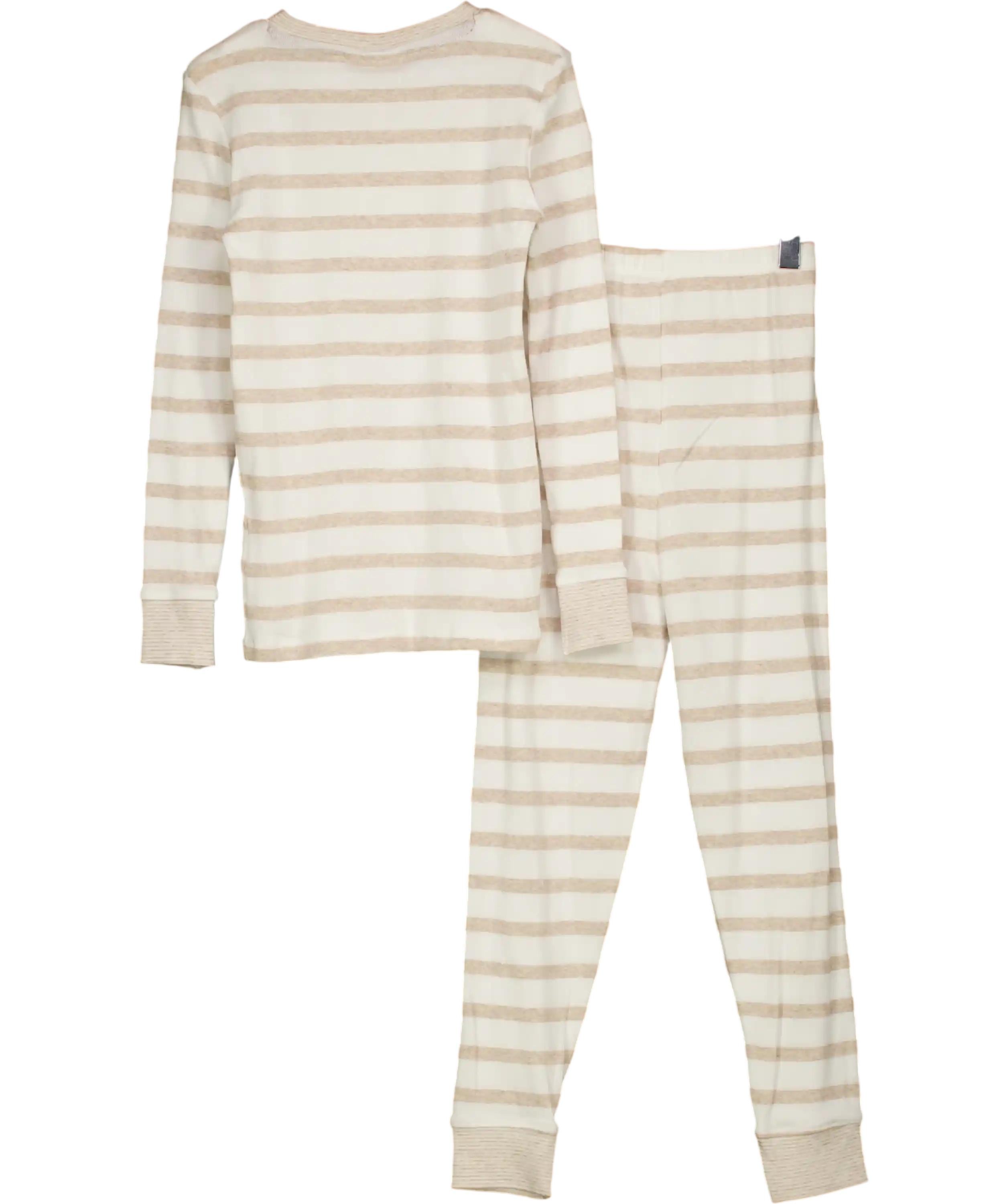 THE WHITE COMPANY KIDS Beige Jingles Reindeer Natural Stripe Pyjamas Age 7-8 Years 7 Years