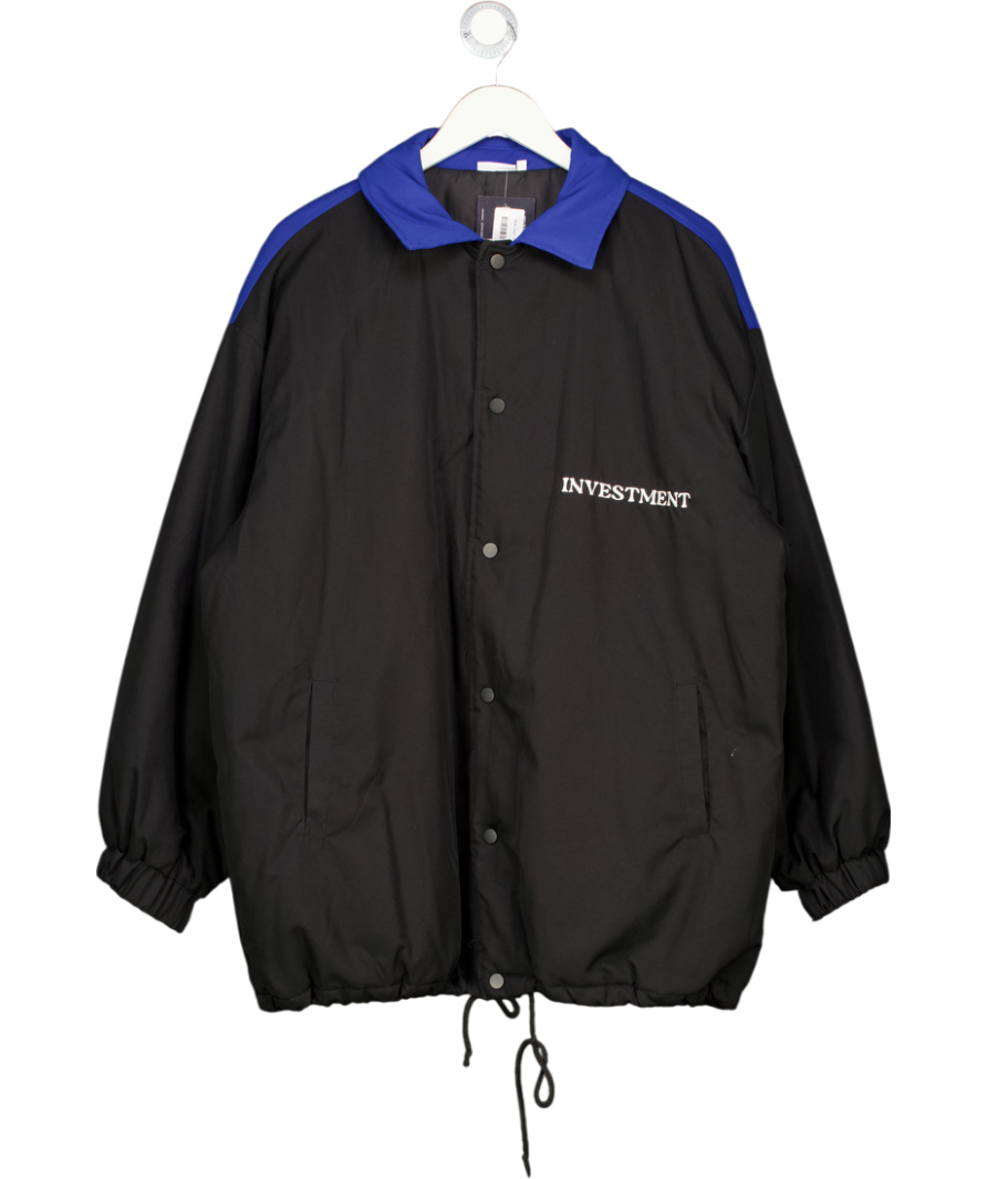 Sisters & Seekers Black & Blue Colourblock  "investment" Coach Jacket UK M