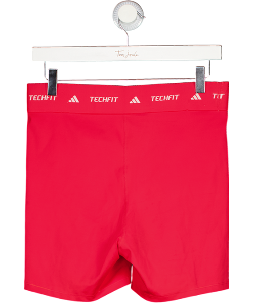 ADIDAS Red Techfit Short Leggings 4" UK L
