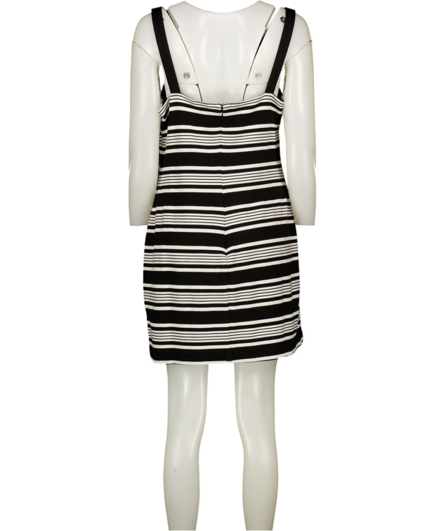 HUTCH Black Sleeveless Square-neck Knit Mini Dress UK XL