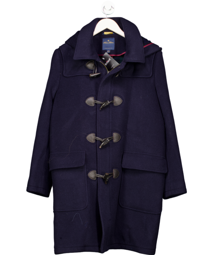 Brooks Brothers Blue Wool Duffle Coat UK S