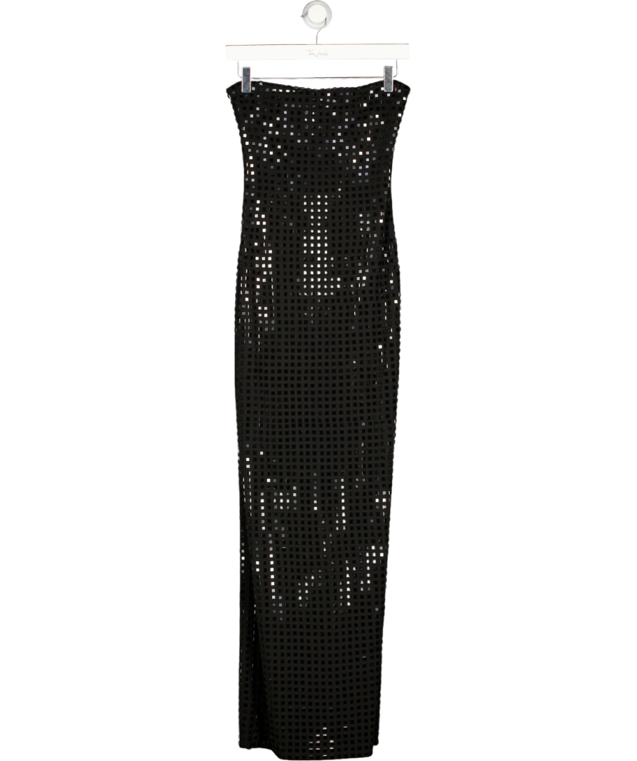 BABYBOO Crystal Embellished Neriah Bandeau Maxi Dress - Black UK S