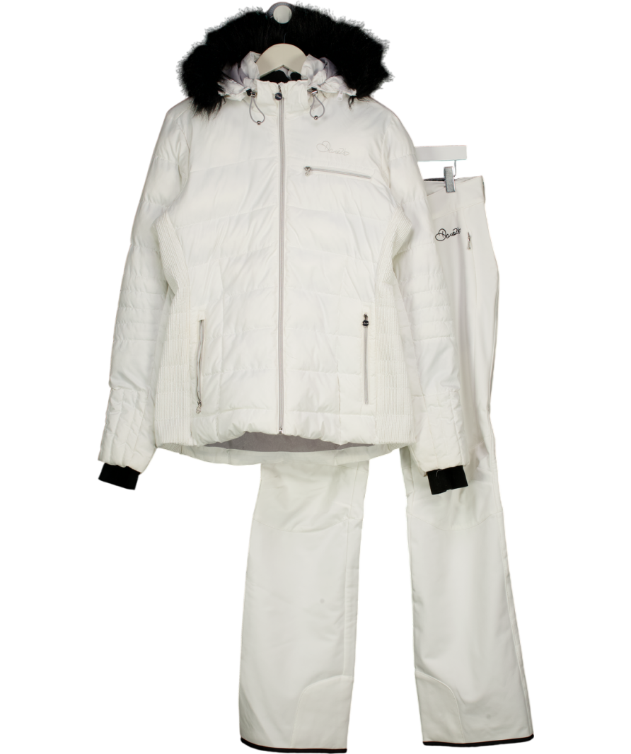 DARE2B 2-piece White Ski Jacket And Trousers Set UK 14