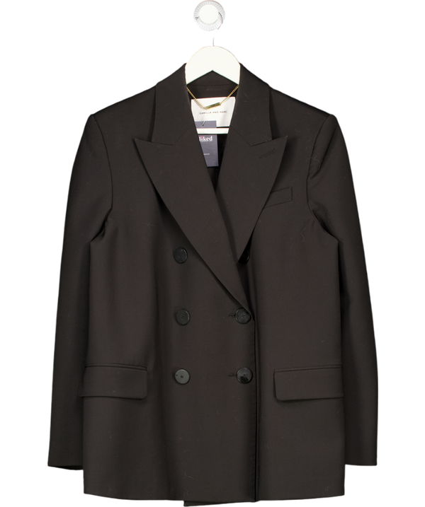 CAMILLA AND MARC Black Double Breasted Anderson Blazer UK 12