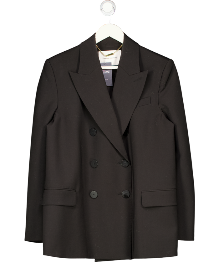 CAMILLA AND MARC Black Double Breasted Anderson Blazer UK 12