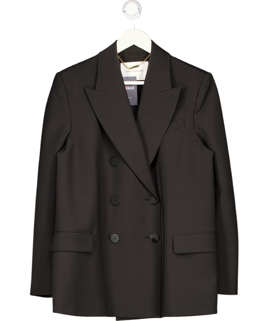 CAMILLA AND MARC Black Double Breasted Anderson Blazer UK 12