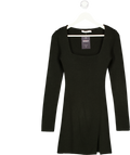 NA-KD Black Long Sleeve Mini Dress UK XS