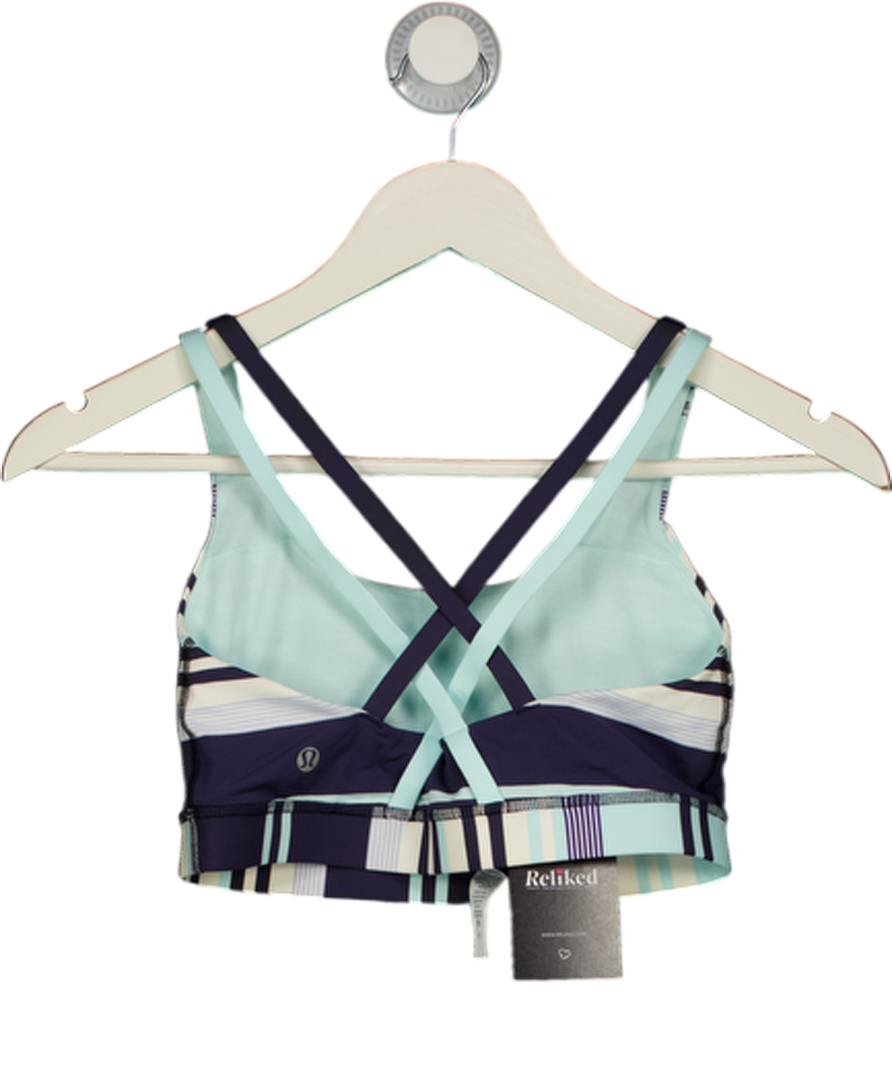 LULULEMON Blue Striped Sports Bra Us6 UK 10