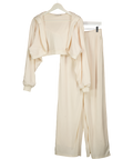 BO + TEE 2-piece Cream Jersey Joggers (uk S) And Top (uk M)  Set UK S/M