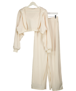 BO + TEE 2-piece Cream Jersey Joggers (uk S) And Top (uk M)  Set UK S/M